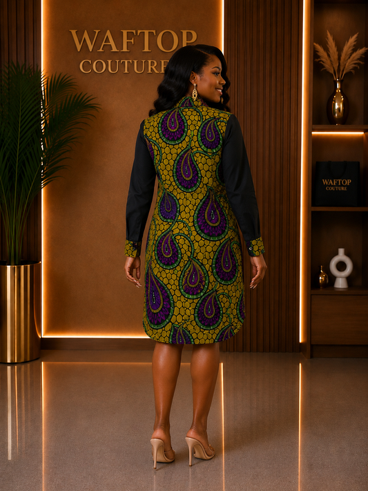 OLIVE SHIRT DRESS