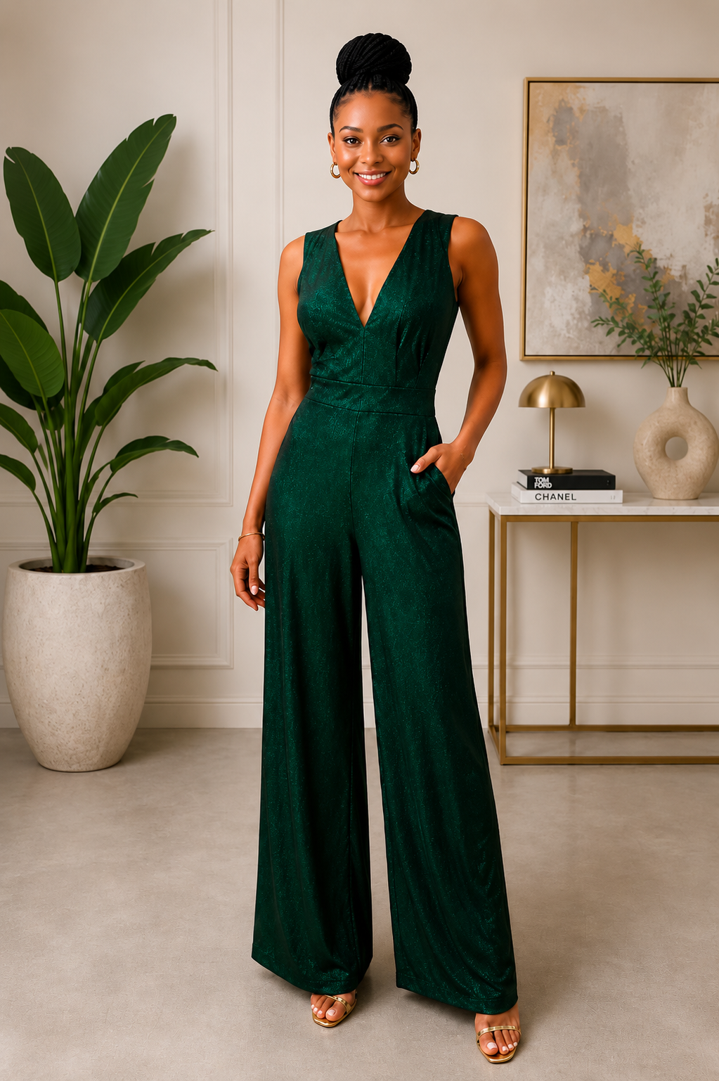 SAPPHIRE SLEEVELESS JUMPSUIT