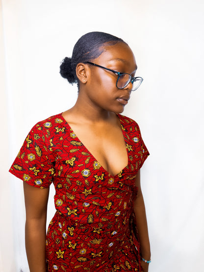 SCARLET WRAP DRESS