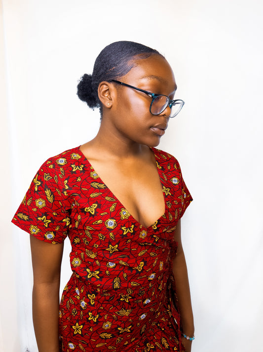SCARLET WRAP DRESS