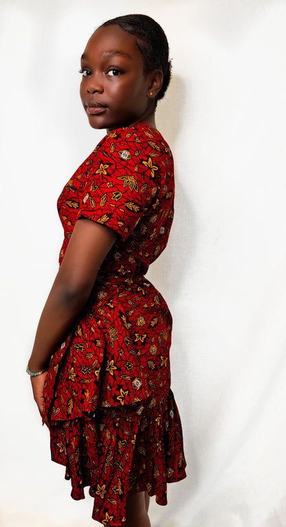 SCARLET WRAP DRESS