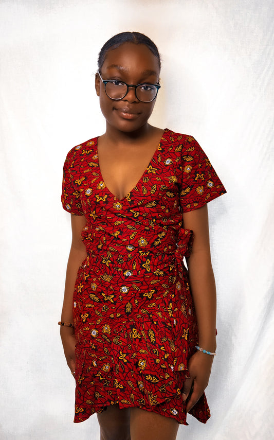 SCARLET WRAP DRESS