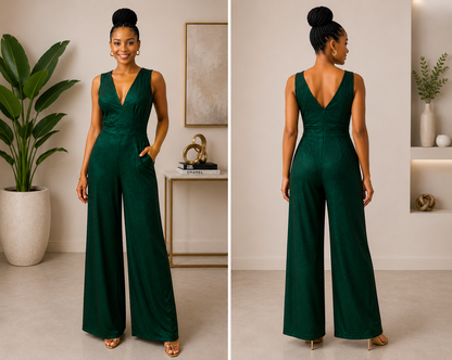 SAPPHIRE SLEEVELESS JUMPSUIT